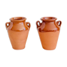 Pair of terracotta amphora vases