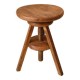 Adjustable vintage workshop stool made of solid wood