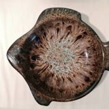 Set of 7 fish-shaped plates signed MARIUS GIUGE circa 1970