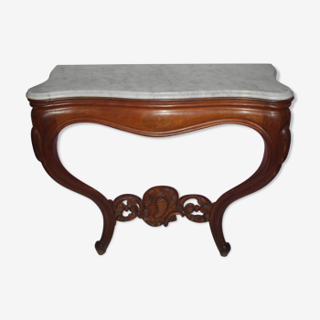 Louis XV console wood and marble