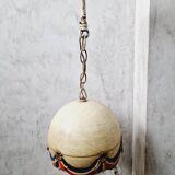 Ancien lustre montgolfière banniere française années 50