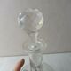 Old enamelled decanter, flower decoration, Legras