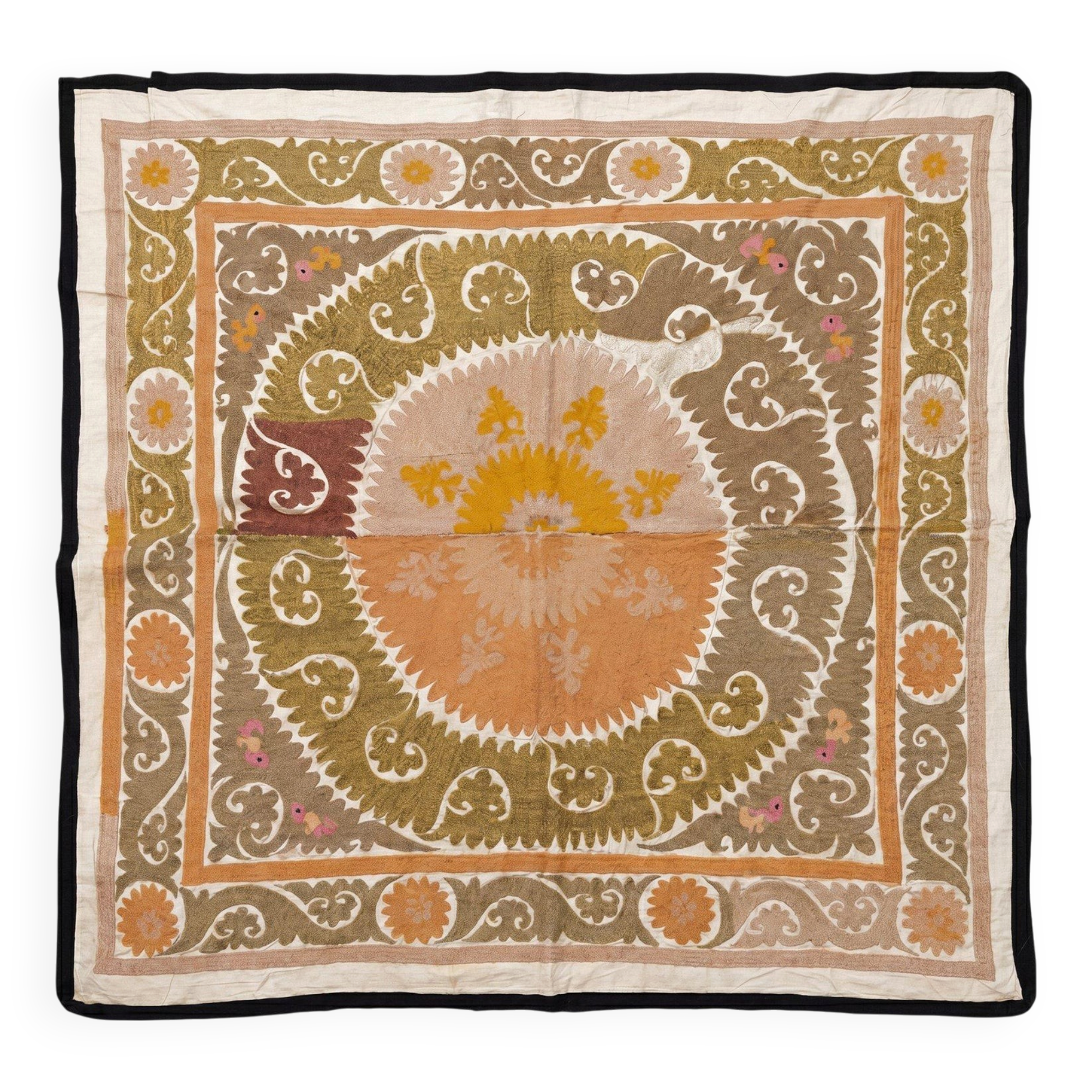 Vintage hand-embroidered tablecloth 150x153 cm