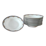 Lot of soup plates Limoges porcelain