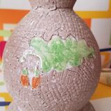 Bedside lamp in vintage earthenware