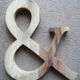 Letter Esperluette solid wood