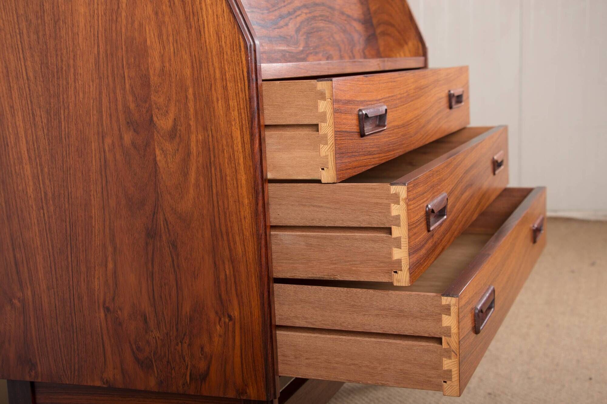 Secretary, desk, Danish in Rio rosewood by Dyrlund 1960.