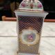 English porcelain clock and candle holders