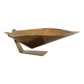 Rare brass Mathieu Matégot vide poche, 1950s