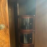 Small English wardrobe from the Art Deco period in walnut veneer - The elegance of rarity
