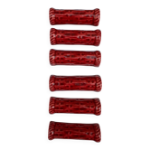 Série de 6 porte-couteaux en céramique de Proceram Aubagne – Rouge sang
