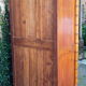 Early 20th century wardrobe in turned pine and pitch pine