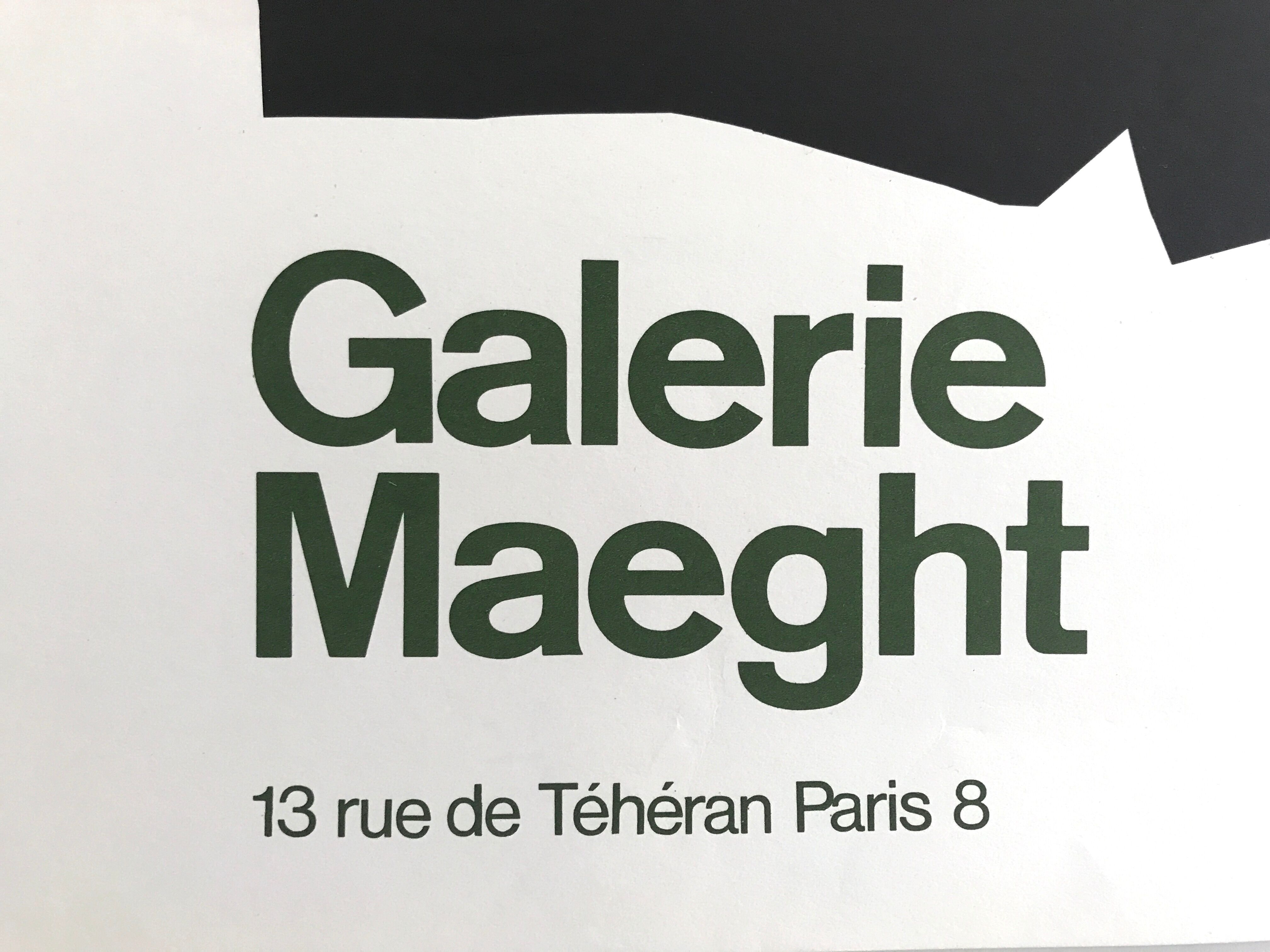 Original poster in lithograph after Eduardo Chillida, Maeght Gallery, 1968