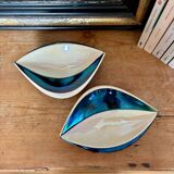 Pair of earthenware trinket trays - Verceram - 1960.