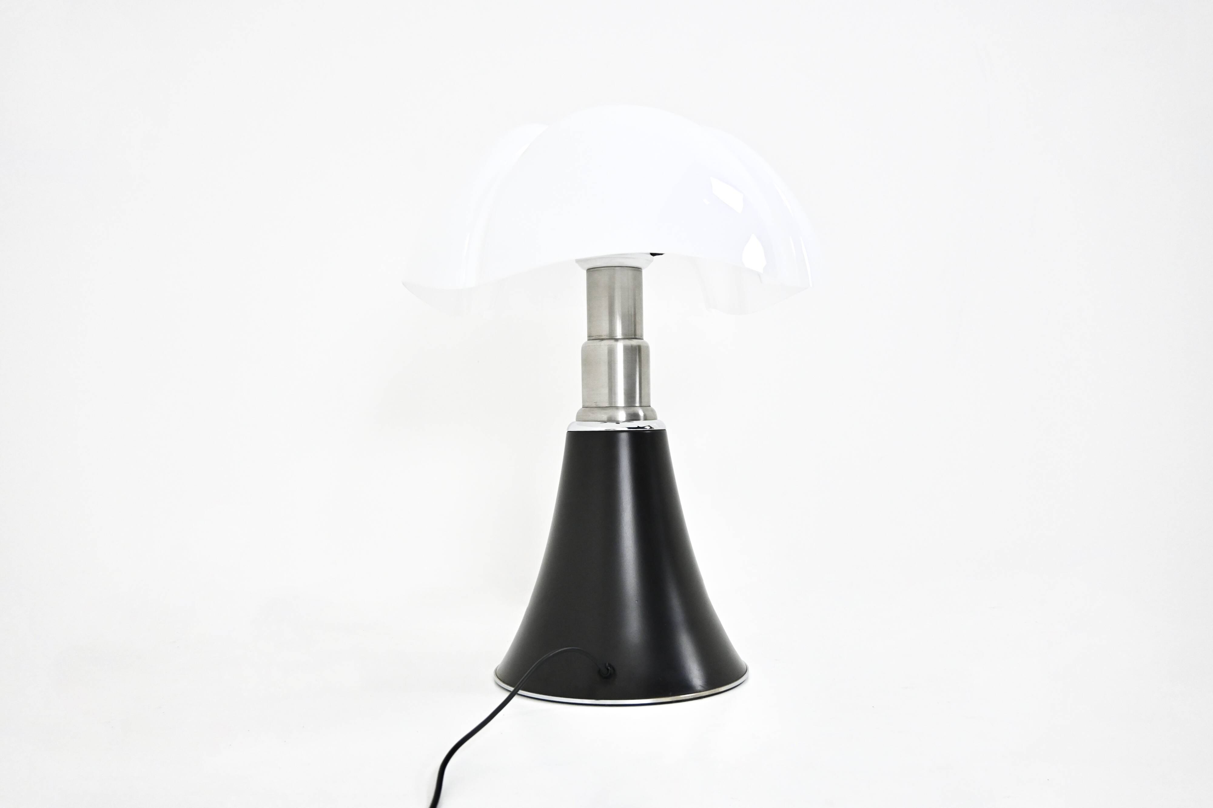 Black Pipistrello lamp by Gae Aulenti for Martinelli Luce, 1960s