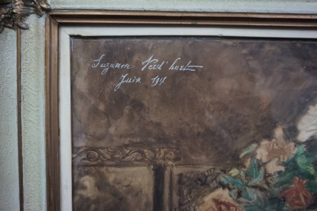 Painting “Still life with roses”. Watercolor.