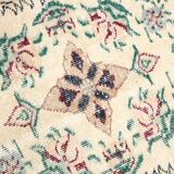 7x10 Persian Burgundy Beige Vintage Rug, 201x323Cm