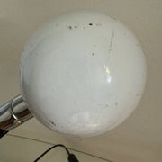 Lampe de bureau Eyeball blanche années 70