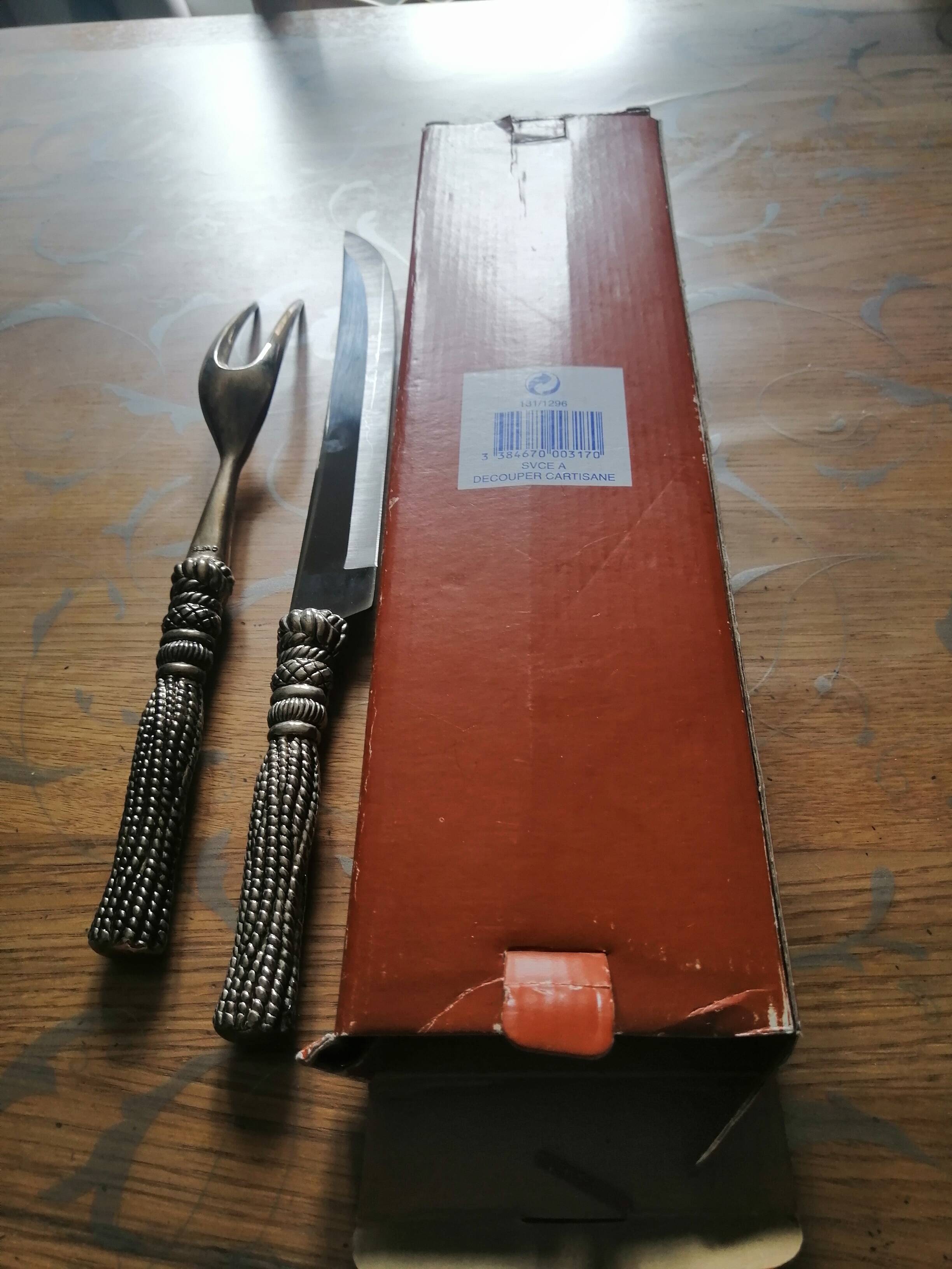 Service to cut silver-plated metal cartisane