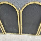 Antique 1920s vintage brass fireplace screen