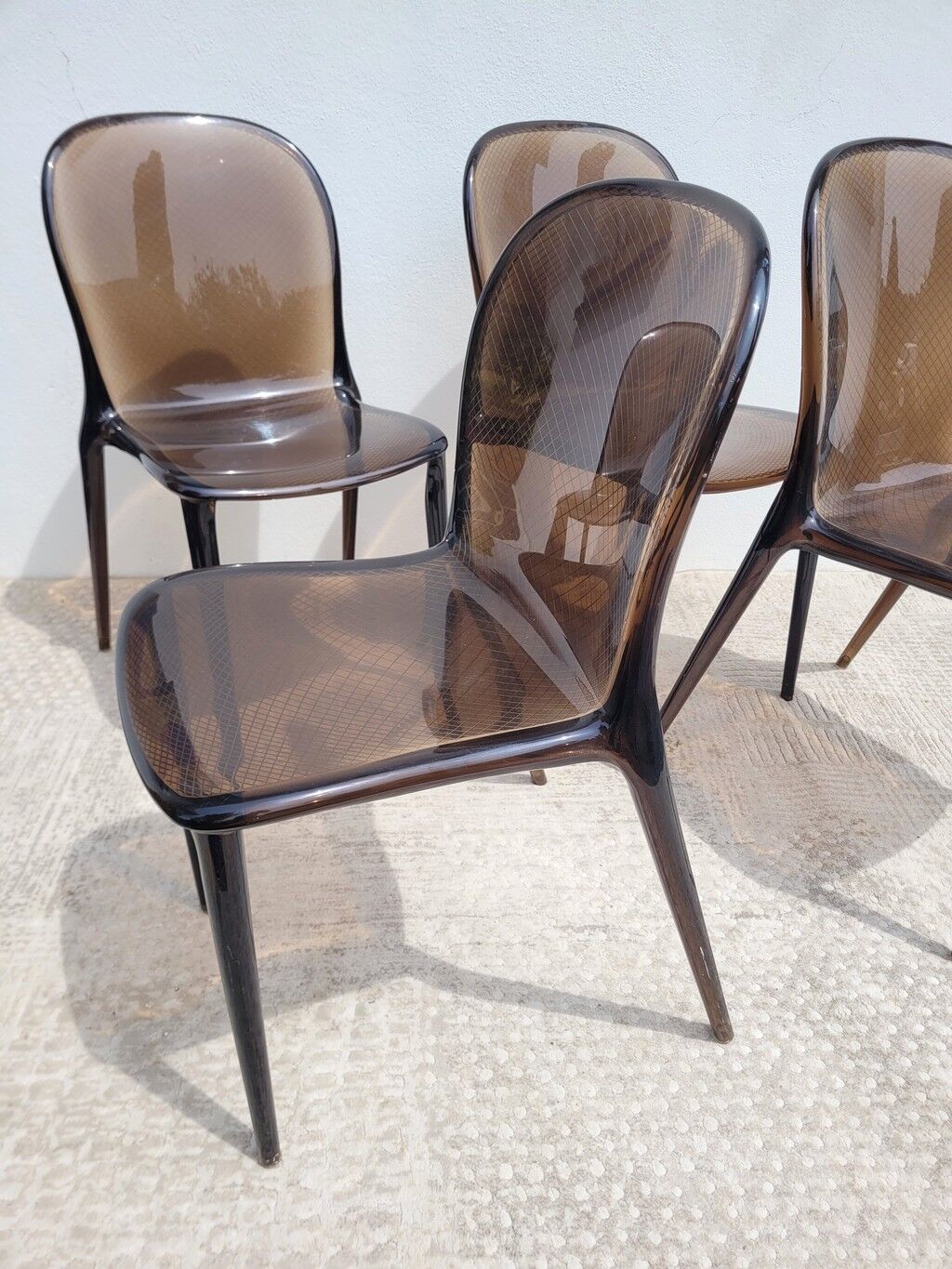 Set of 4 Thalya chairs by Kartell designed by Patrick Jouin