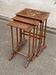 3 nesting tables in Art Nouveau style, made of solid wood and marquetry from the 19th century.
