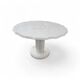 White drapery marble Italy / Neo Classic side / coffee table