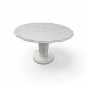 White drapery marble Italy / Neo Classic side / coffee table