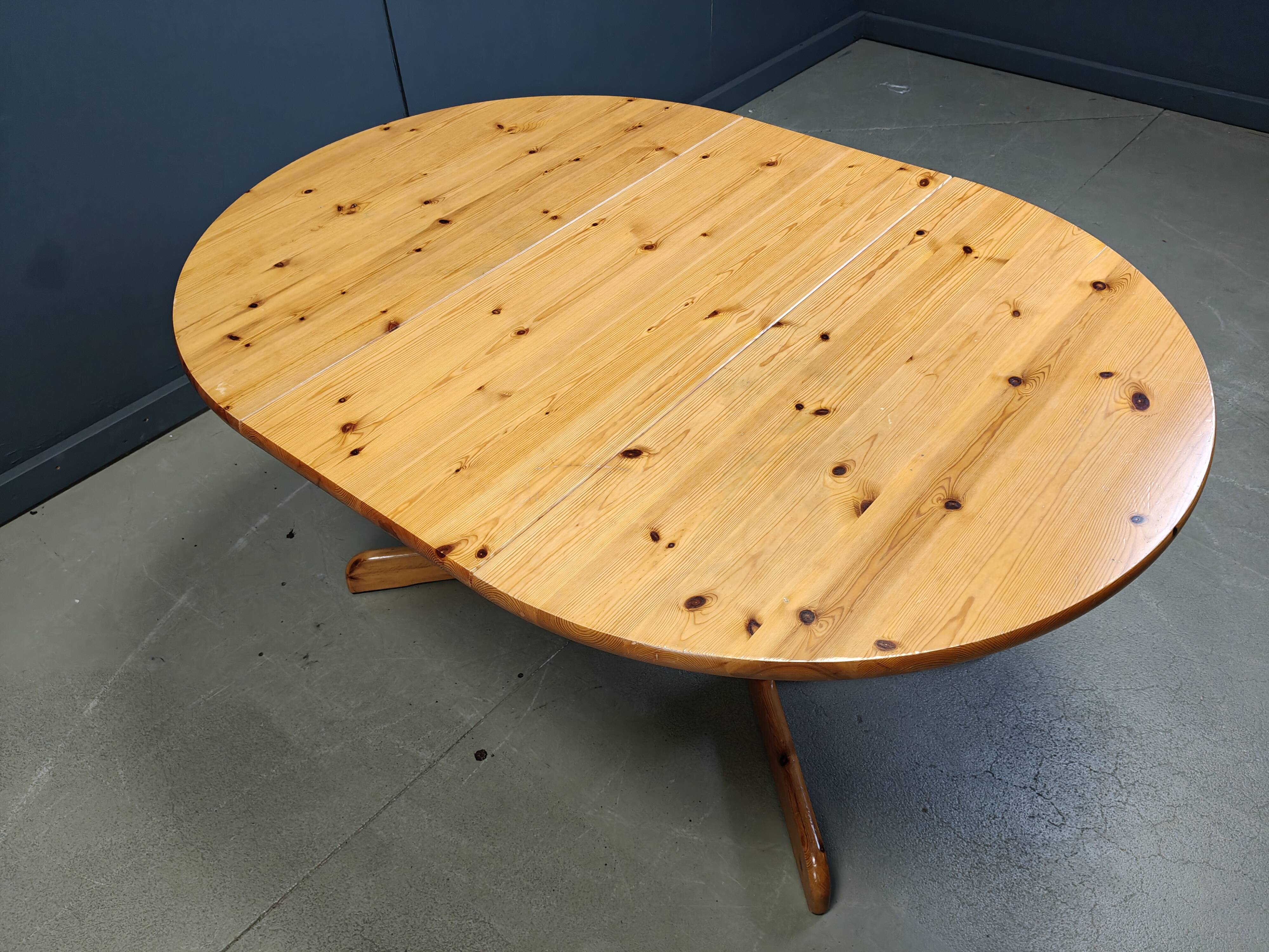 Rainer Daumiller style pine wood  Dining Table, 1970s