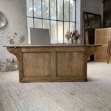 Two-sided central island counter in pine 220cm
