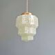 Art Deco skyscraper pendant light in speckled glass, 1920s-30s