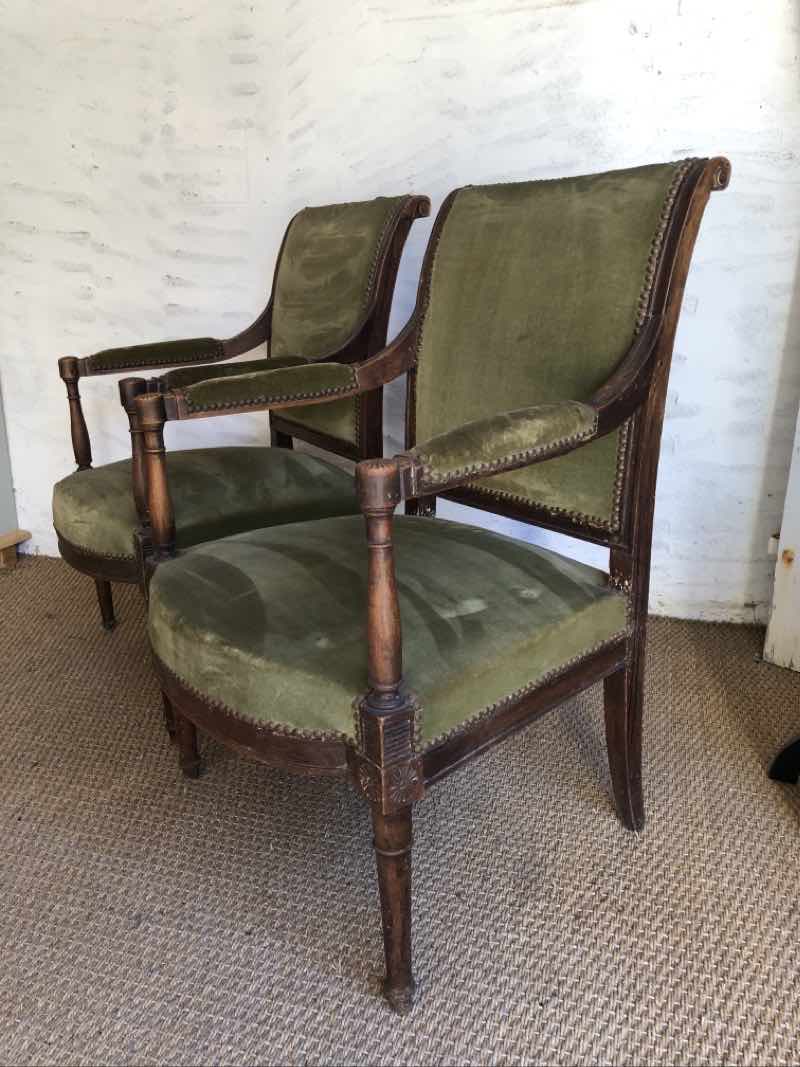 Pair of antique armchairs