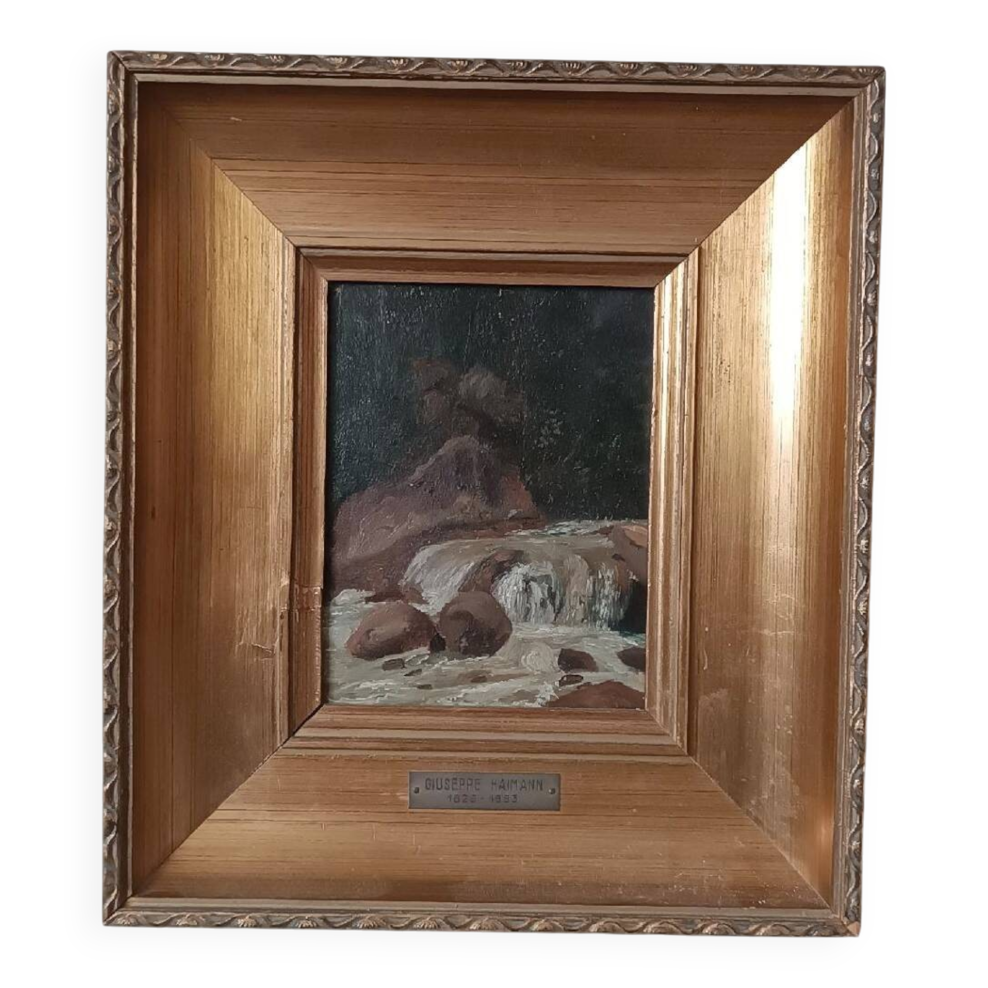 Oil painting on panel, Giuseppe Hainmann (Milan 1828-Alexandria, Egypt 1883)