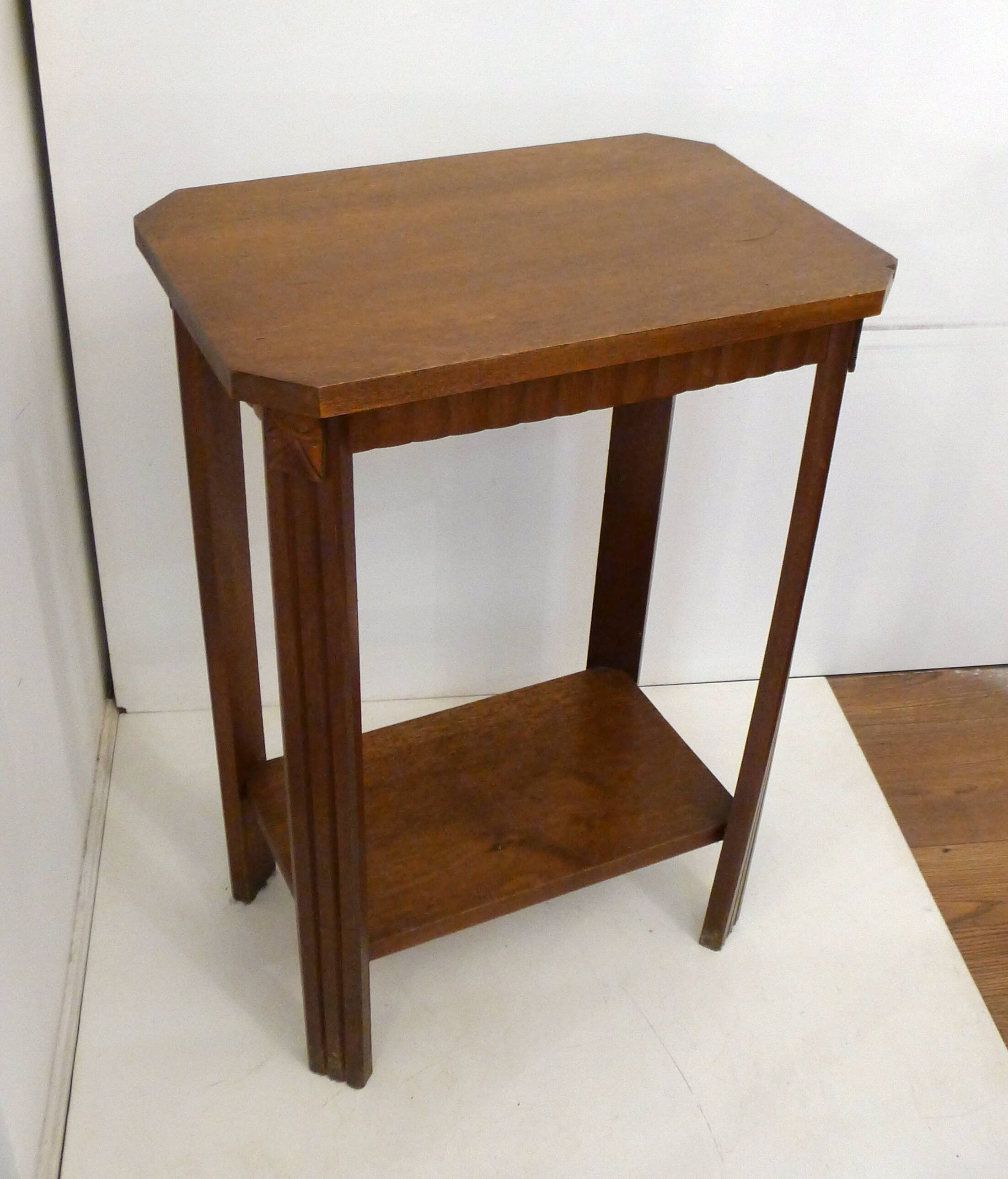 Small wooden Art Deco side table.