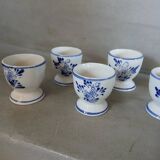 7 antique egg cups