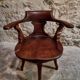 Antique wooden office chair – swivel captain's chair – walnut chair – early 1900s