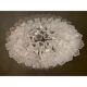 Oval transparent “tronchi” murano glass chandelier