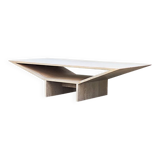 Travertine coffee table - 70s - brutalist and minimalist - Italy