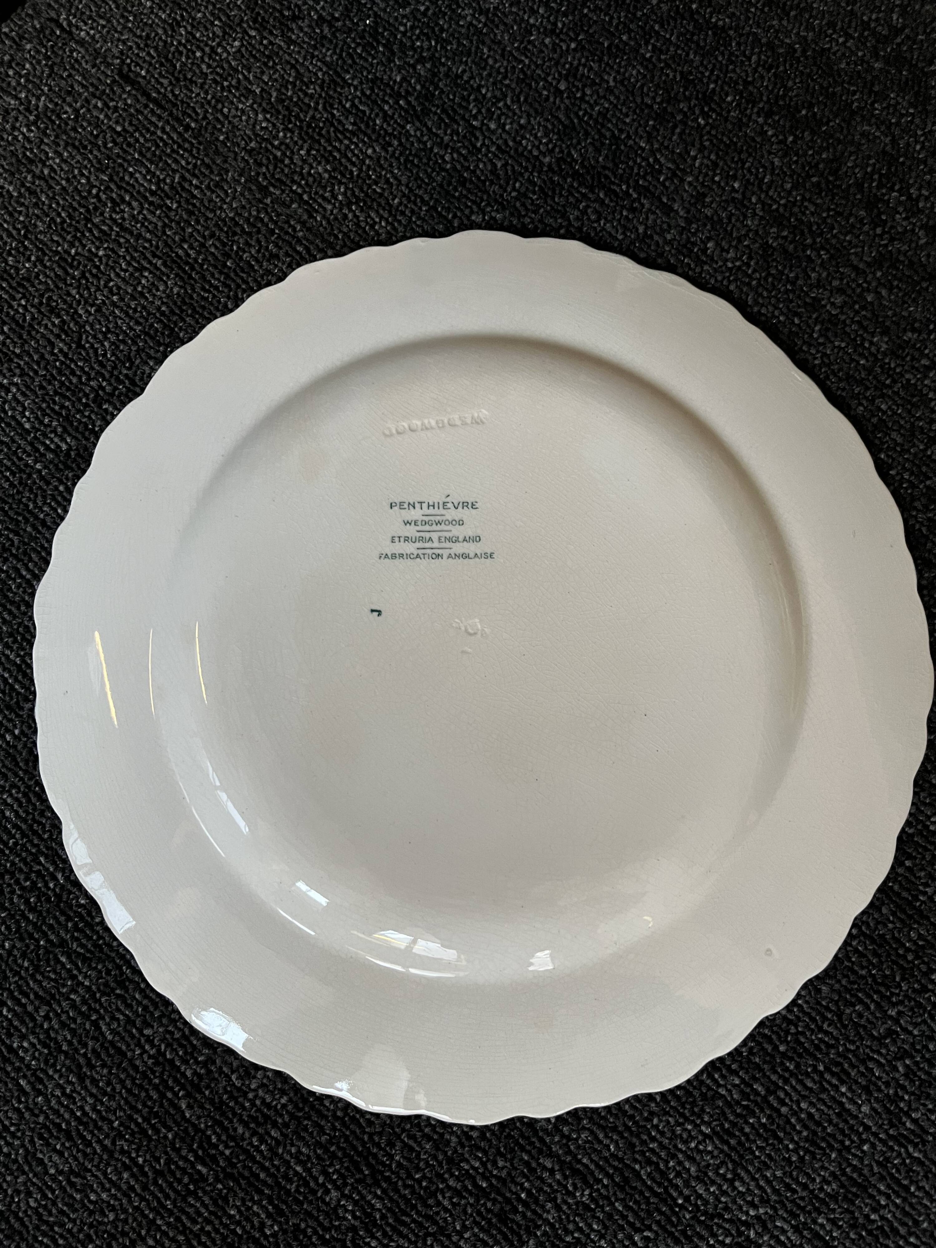 SET OF 12 PLATES - PENTHIÈVRE MODEL - WEDGWOOD MANUFACTURER