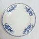 Set of 10 dessert plates, Saint-Amand, iron land, blue flowers