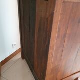 Standing man, solid oak wardrobe