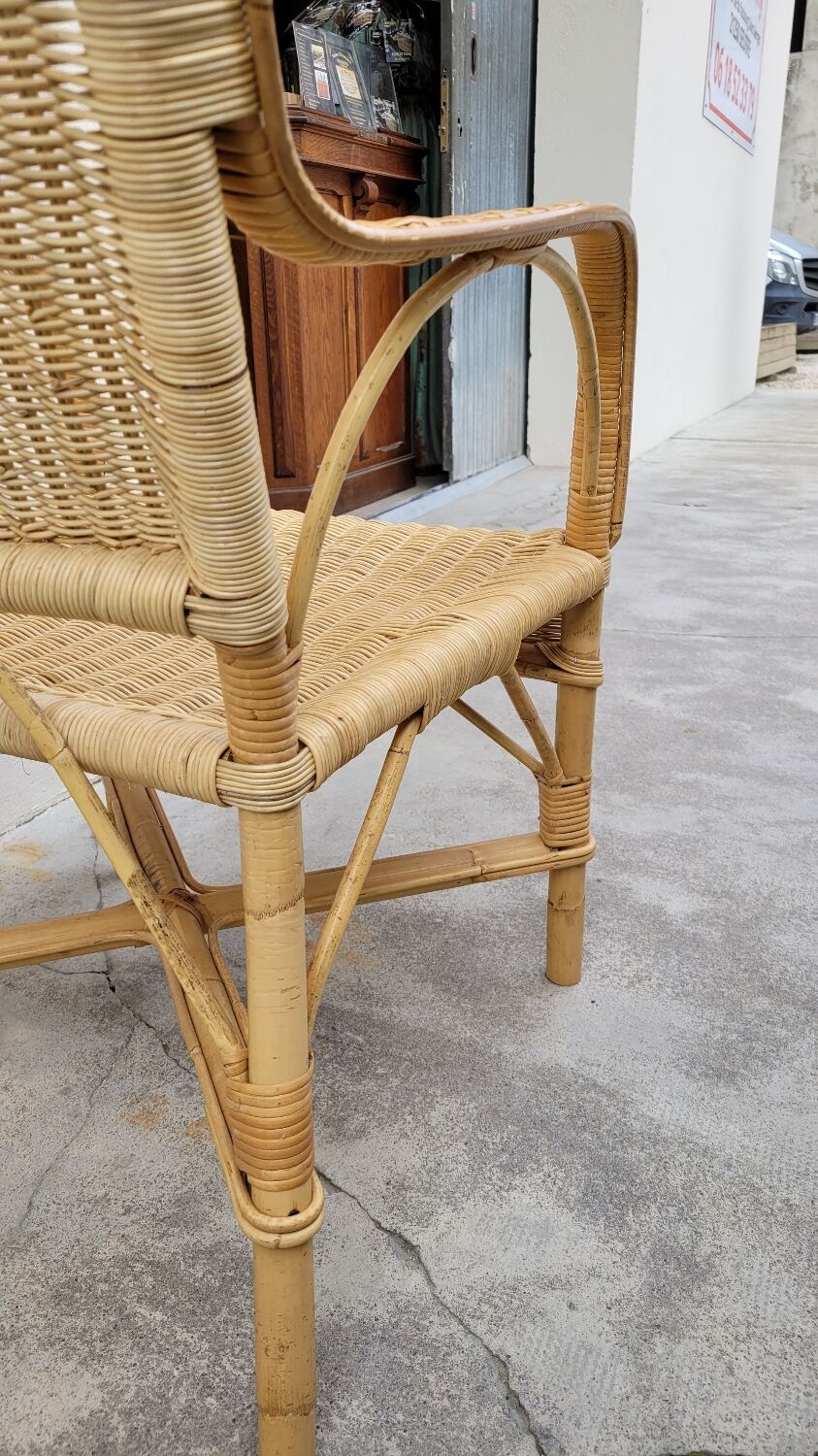 Rattan armchair 1950