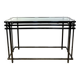 Smoked silver metal console from the 2000s.
