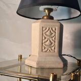 pretty cracked ceramic lamp 1920 to 30 with original inter backelite electricity its function