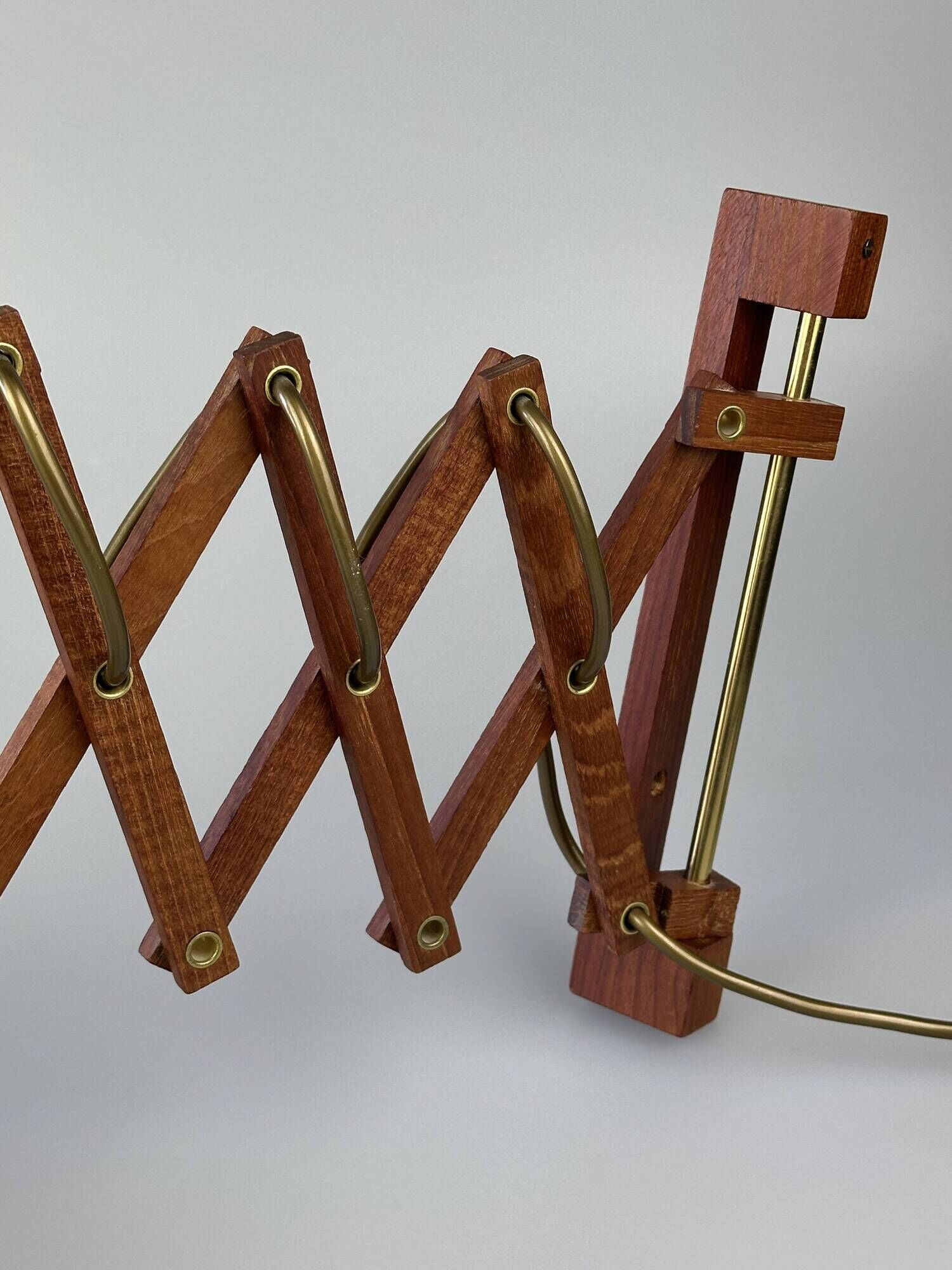 1960s/70s Teak Scissor Lamp Wall Lamp Mid Century Danish Design Denmark