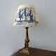 Marine decoration lampshade, antique blue toile de Jouy