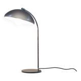 Vintage patinated aluminium and chrome desk lamp