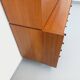Vintage teak secretary bookcase with storage chest.