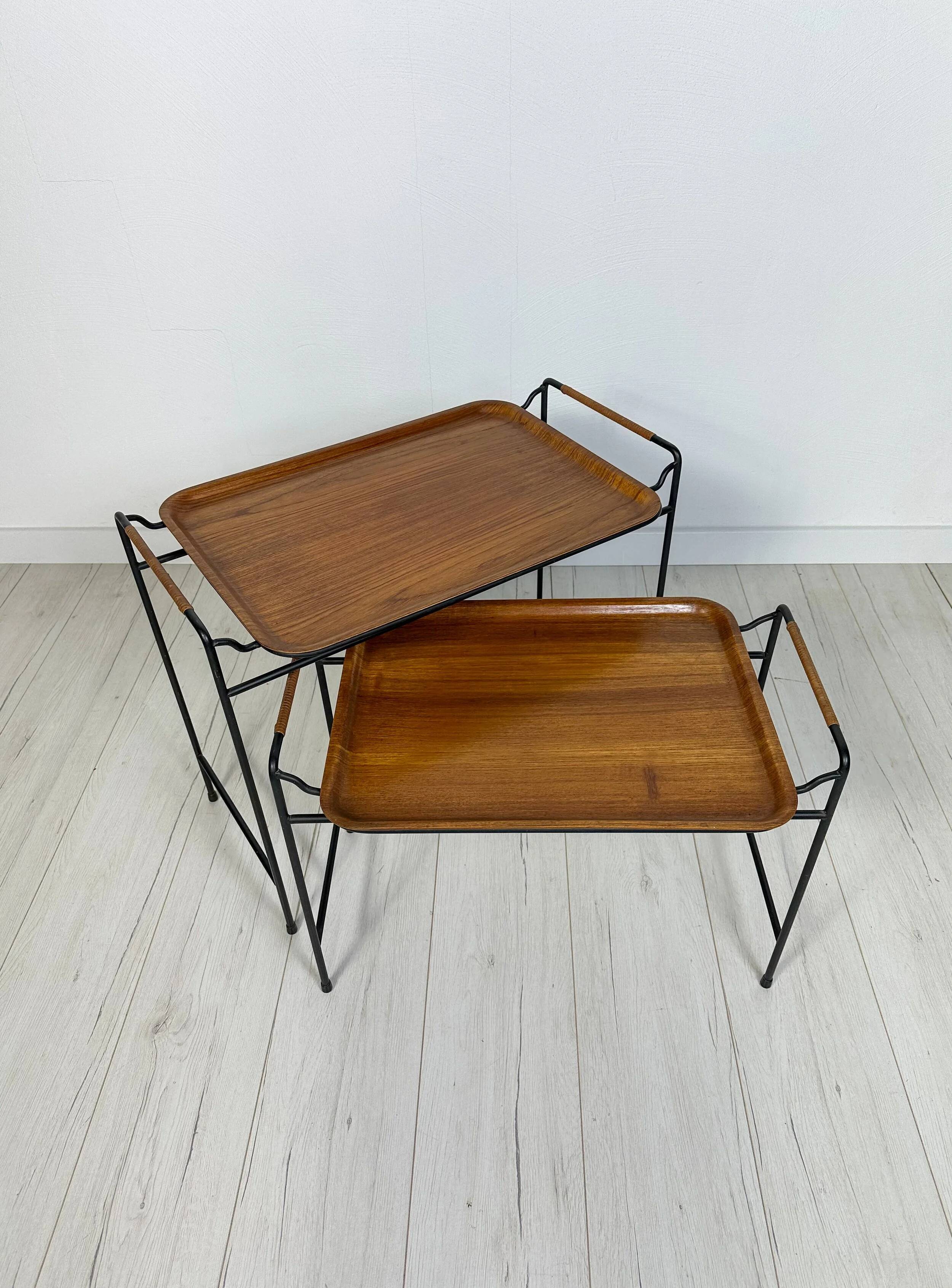 1960s Vintage Danish Teak Nesting Tables by Silva
