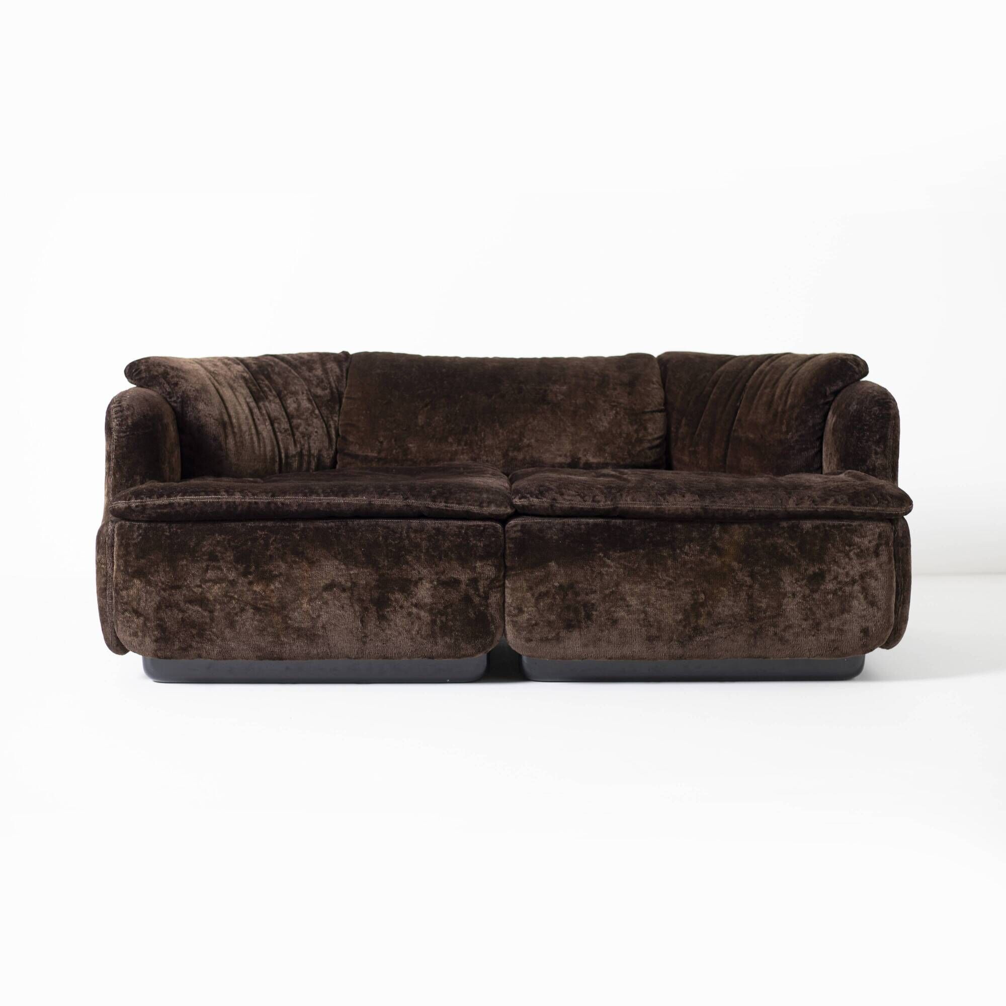 "Confidental" 2-seater sofa by Alberto Roselli for Saporiti, Italy 1970
